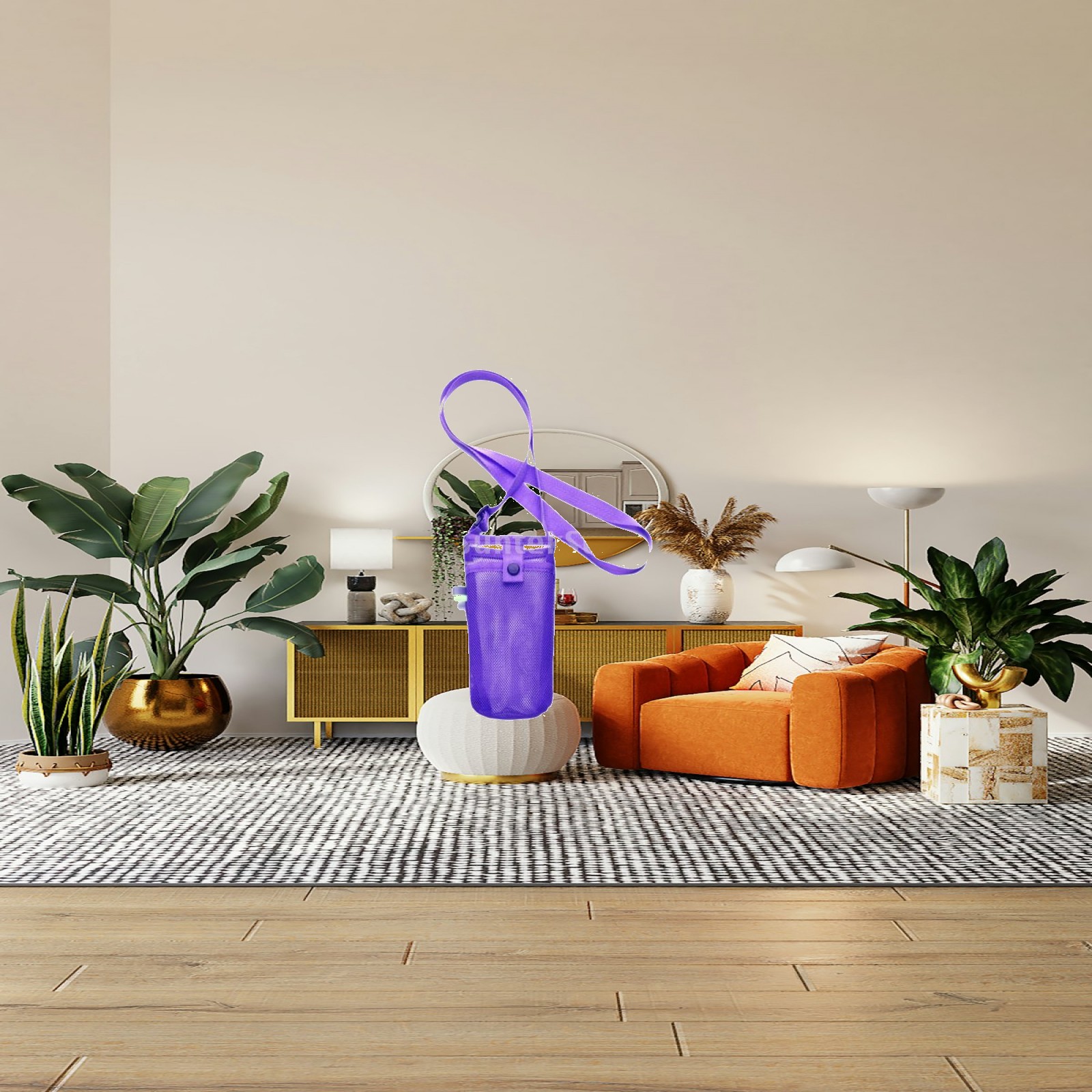 Water Bag Collapsible - Borsa a rete pieghevole con tracolla